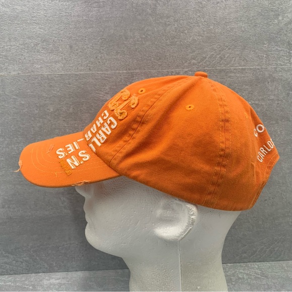 COZUMEL Carlos N Charlies Hat Baseball Ball Cap ADJUSTABLE Orange Relaxed Fit - Picture 6 of 9
